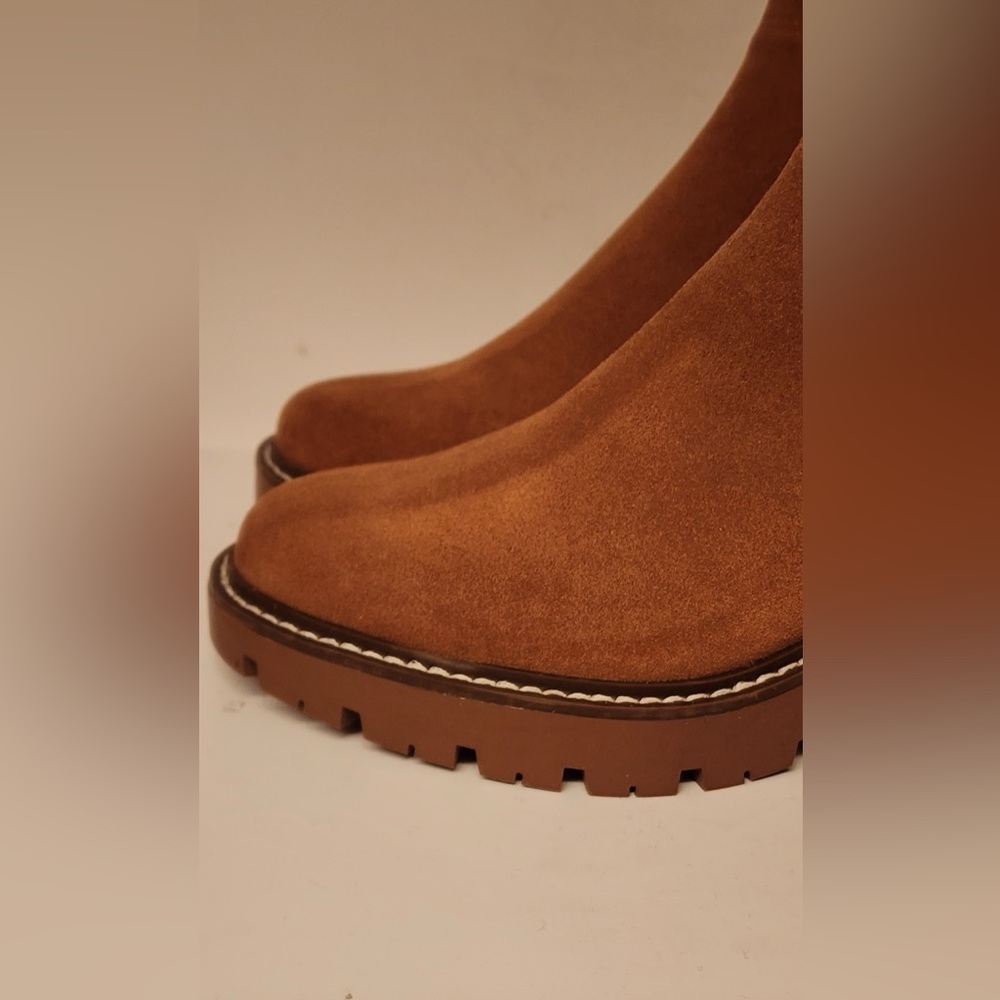 Aqua College Demi Suede Lug Sole Women’s Chelsea Boots Brown Size 6.5 - Picture 11 of 15